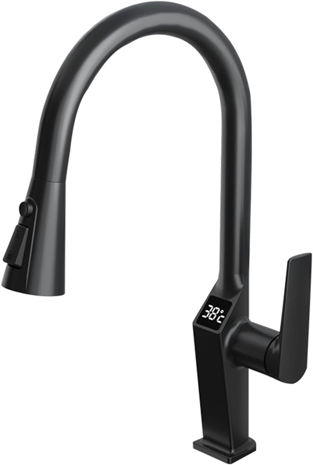 Grifo de cocina con pantalla Digital de temperatura, Negro VN-l099