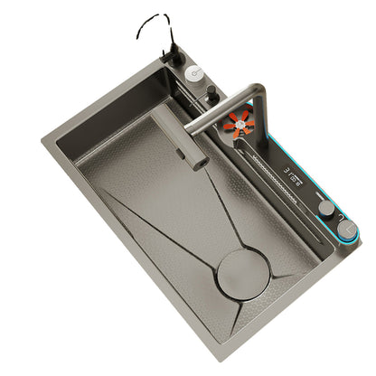 Fregadero de cocina inteligente DOLPHIN SINK, gris 75×46×22 cm